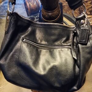 Black Leather Shoulder Bag